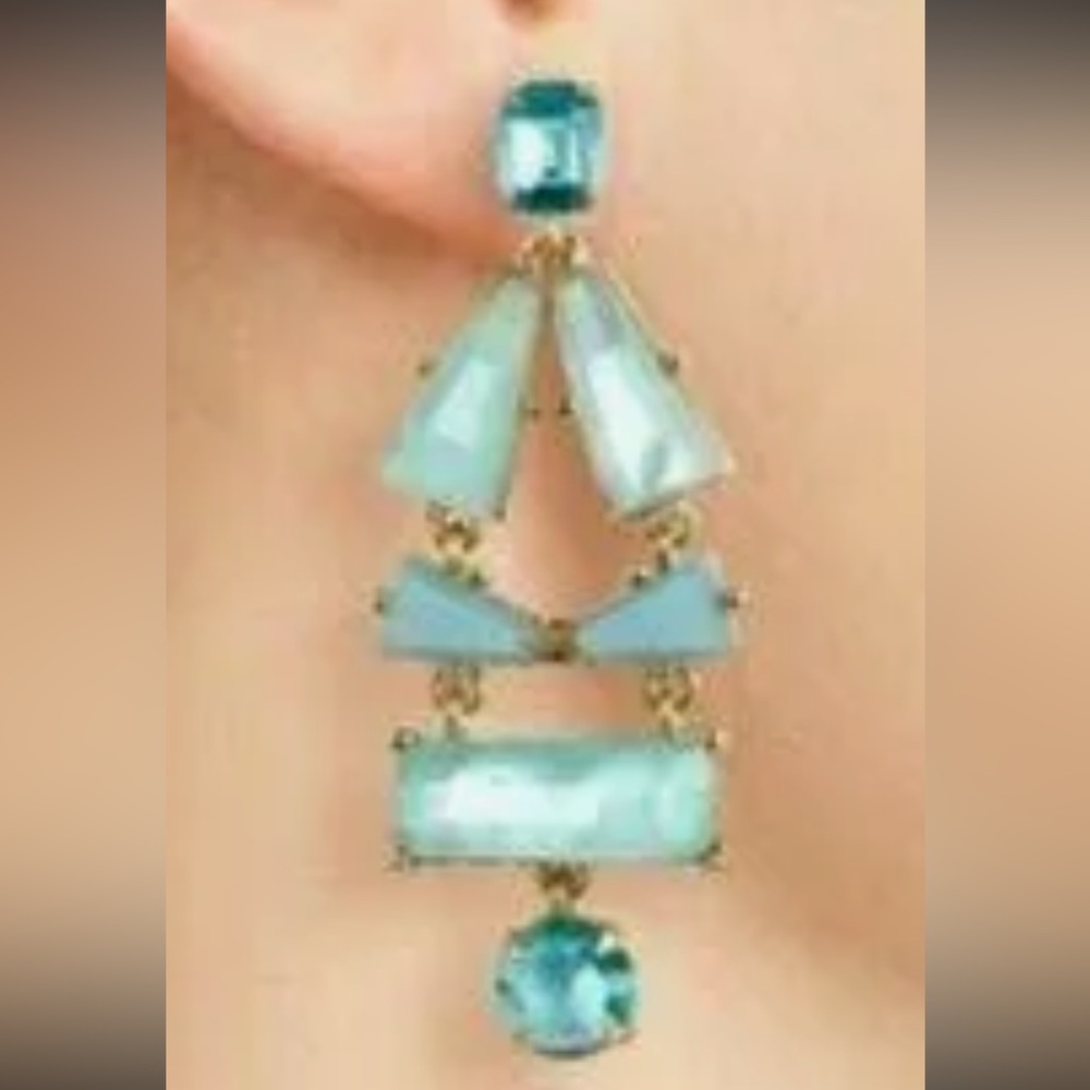 Kate Spade Signed Beach Gem  Statement Necklace/Earring Set - Picture 7 of 8